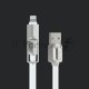 USB кабель ACD-DUAL Lightning / MicroUSB ~ USB-A 2в1, TPE, 1м, белый (ACD-U924-PMW)