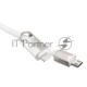 USB кабель ACD-DUAL Lightning / MicroUSB ~ USB-A 2в1, TPE, 1м, белый (ACD-U924-PMW)