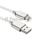USB кабель ACD-Allure Lightning ~ USB-A Кожа, 1м, белый (ACD-U926-P5W)