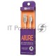 USB кабель ACD-Allure Lightning ~ USB-A Кожа, 1м, белый (ACD-U926-P5W)