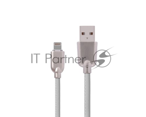 USB кабель ACD-Allure Lightning ~ USB-A Кожа, 1м, белый (ACD-U926-P5W)