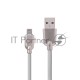 USB кабель ACD-Allure Lightning ~ USB-A Кожа, 1м, белый (ACD-U926-P5W)