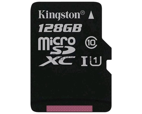 Карта памяти MicroSDXC 128GB  Kingston Class 10 UHS-I U1 Canvas Select  [SDCS/128GBSP]
