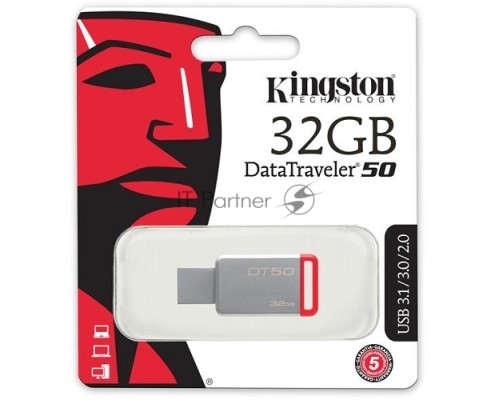 Флеш Диск Kingston USB Drive 32Gb DT50/32GB {USB3.1}