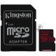 Флеш карта microSD 64GB Kingston microSDXC Class UHS-I U3 V30 Canvas React (SD адаптер) 80MB/s