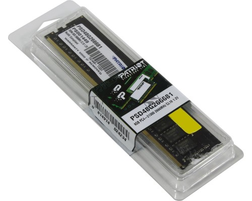 Оперативная память Patriot 8Gb DDR4 2666MHz (pc-21300) PSD48G266681 CL19 DIMM 288-pin 1.2В single rank Оперативная память Patriot 8Gb DDR4 2666MHz (pc-21300) PSD48G266681 CL19 DIMM 288-pin 1.2В single rank