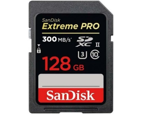 [Карта памяти ] SecureDigital 128GB SanDisk SDXC Class 10 V90 UHS-II U3 Extreme Pro, 300MB/s