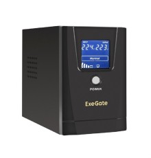 Exegate EX294614RUS ИБП ExeGate SpecialPro Smart LLB-500.LCD.AVR.2SH.USB <500VA/300W, LCD, AVR, 2*Schuko, USB, Black>