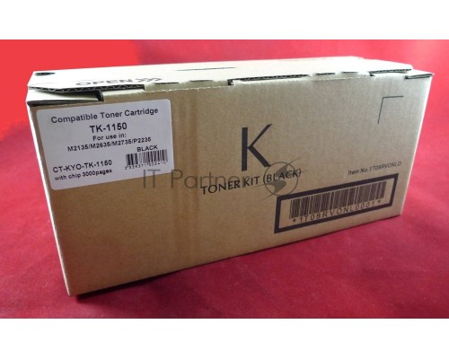 Картридж лазерный для Kyocera-Mita M2135/M2635/M2735/P2235 TK-1150 3K (С ЧИПОМ) JPN