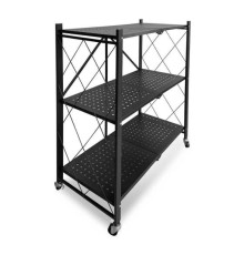 Стеллаж складной ГЕЛЕОС Атлант-3 (АСТ-31) металл, размер 730х400х885 мм, черный