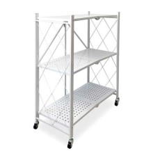 Стеллаж складной ГЕЛЕОС Атлант-3 металл (АСТ-32), размер 730х400х885 мм, белый 