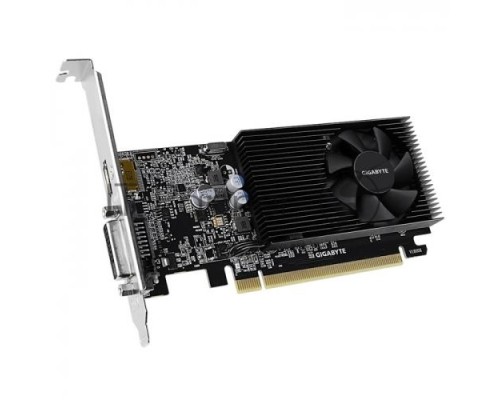 Видеокарта Gigabyte GV-N1030D4-2GL NVidia GeForce GT 1030, 2Gb DDR4/64-bit, PCI-Ex16 3.0, DVI-Dx1, HDMI2.0bx1, LP, 2-slot cooler, Retail
