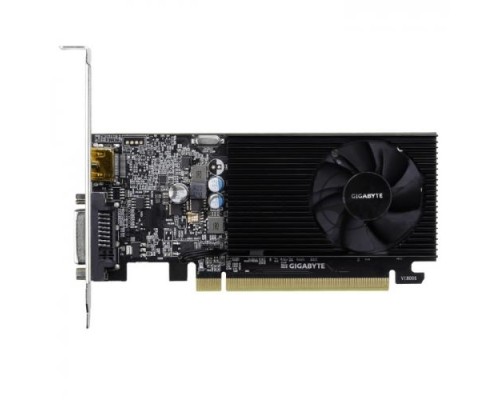 Видеокарта Gigabyte GV-N1030D4-2GL NVidia GeForce GT 1030, 2Gb DDR4/64-bit, PCI-Ex16 3.0, DVI-Dx1, HDMI2.0bx1, LP, 2-slot cooler, Retail