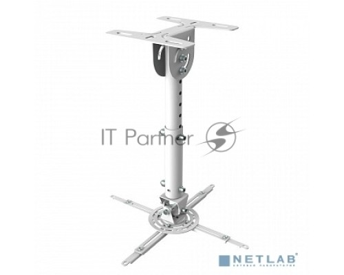 Кронштейн Wize WPA-W белый {Потолочные, Макс. крепежное расстояние 260х260, макс. вес нагрузки 12 кг, Наклон,поворот °+/-15, расстояние от стены/ потолка 35-46 см}