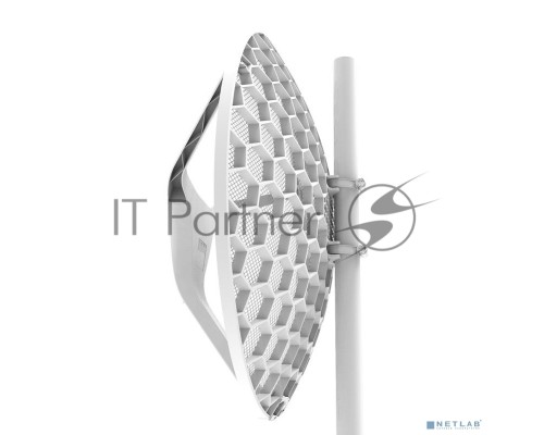 Точка доступа Mikrotik RBLHG-2nD-XL with 21dBi 2.4GHz antenna, Dual Chain 802.11bgn wireless, 650MHz CPU, 64MB RAM, 1 x LAN, POE, PSU, pole mount, RouterOS L3 {4}