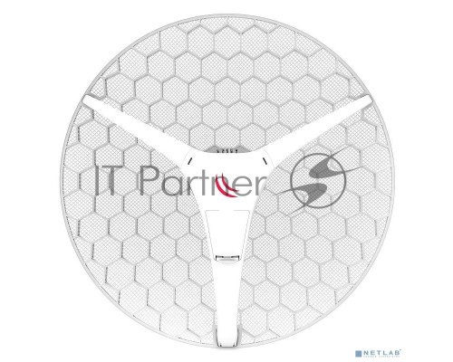 Точка доступа Mikrotik RBLHG-2nD-XL with 21dBi 2.4GHz antenna, Dual Chain 802.11bgn wireless, 650MHz CPU, 64MB RAM, 1 x LAN, POE, PSU, pole mount, RouterOS L3 {4}