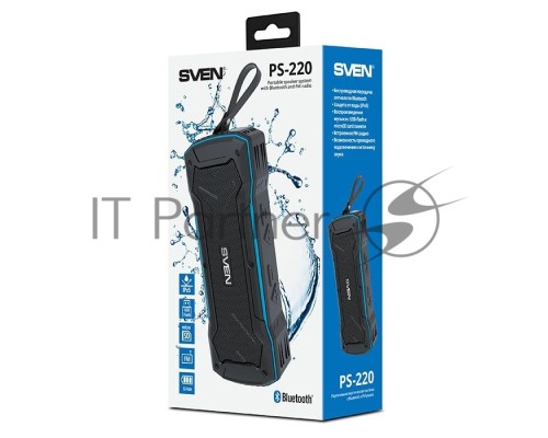Портативная акустика SVEN PS-220, черный-синий [SV-016470] 