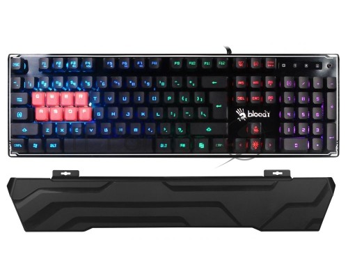 Клавиатура A4 B3370R черный USB Multimedia Gamer LED (подставка для запястий)