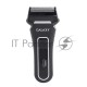 Бритва Galaxy Line GL 4200, черный, аккумуляторная, сетки из ультратонкой японской стали, два независимых подвижных лезвия, плавающая головка, возможность промывки блока ножей и сеток, встроенный триммер для подравнивания висков, индикатор заряда, реверс