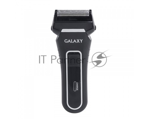 Бритва Galaxy Line GL 4200, черный, аккумуляторная, сетки из ультратонкой японской стали, два независимых подвижных лезвия, плавающая головка, возможность промывки блока ножей и сеток, встроенный триммер для подравнивания висков, индикатор заряда, реверс