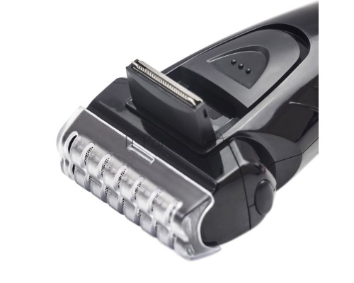 Бритва Galaxy Line GL 4200, черный, аккумуляторная, сетки из ультратонкой японской стали, два независимых подвижных лезвия, плавающая головка, возможность промывки блока ножей и сеток, встроенный триммер для подравнивания висков, индикатор заряда, реверс
