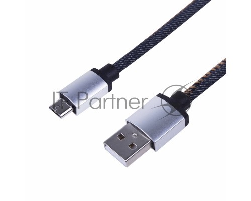 Кабель Rexant (18-4242) USB кабель MicroUSB, шнур в джинсовой оплетке 