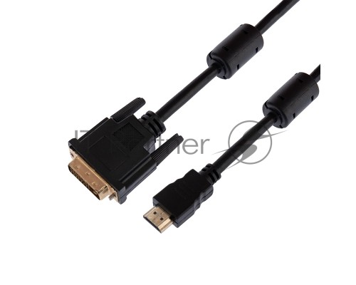 Кабель Rexant (17-6305) Шнур  HDMI - DVI-D  gold  3М  с фильтрами  