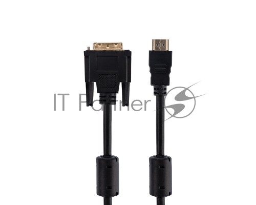 Кабель Rexant (17-6305) Шнур  HDMI - DVI-D  gold  3М  с фильтрами  