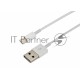 Кабель Rexant (18-0001) USB кабель для iPhone 5/6/7 моделей original copy 1:1 белый 