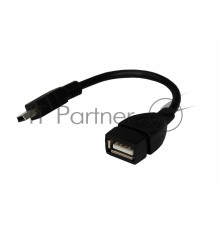 Кабель Rexant (18-1181) USB кабель OTG mini USB на USB   шнур 0.15M черный 