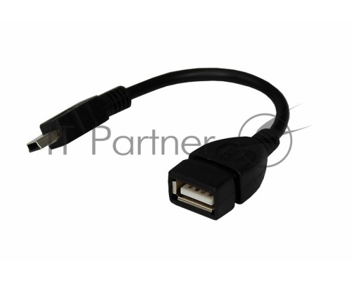 Кабель Rexant (18-1181) USB кабель OTG mini USB на USB   шнур 0.15M черный 
