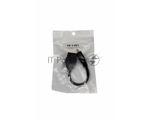 Кабель Rexant (18-1181) USB кабель OTG mini USB на USB   шнур 0.15M черный 