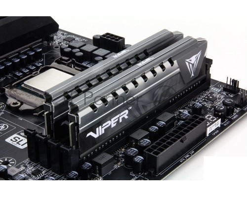 Модуль памяти Patriot DIMM DDR4 8GB 2x4GB (pc-21300) 2666MHz Patriot Viper4 Elite Grey Logo CL16 RTL PVE48G266C6KGY Модуль памяти Patriot DIMM DDR4 8GB 2x4GB (pc-21300) 2666MHz Patriot Viper4 Elite Grey Logo CL16 RTL PVE48G266C6KGY