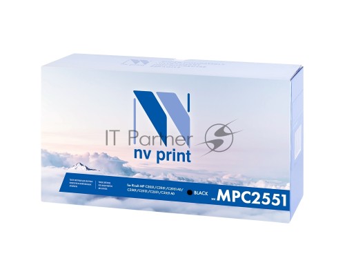 Картридж лазерный NVPrint совместимый Ricoh Aficio MP C2551 Black для MP C2031/C2051/C2051AD/C2501/C2531/C2551/C2551AD (10000k)