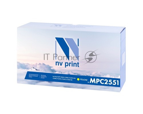 Картридж лазерный NVPrint совместимый Ricoh Aficio MP C2551 желтый для MP C2051/C2051AD/C2551/C2551AD (9500k)