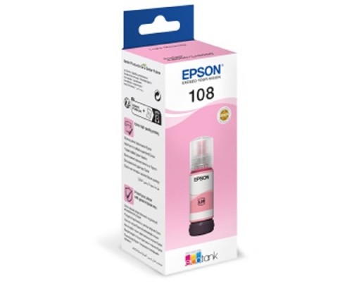 [Расходные материалы] EPSON C13T09C64A  Картридж 108 EcoTank Ink для Epson L8050/L18050, Light Magenta 70