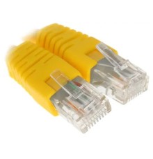 Патч-корд UTP Cablexpert PP6U-0.25M/Y кат.6, 0.25м, литой, многожильный (жёлтый)