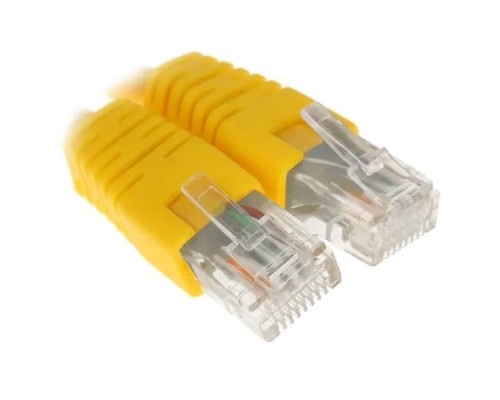 [Коммутационный шнур] Патч-корд UTP Cablexpert PP6U-0.25M/Y кат.6, 0.25м, литой, многожильный (жёлтый)