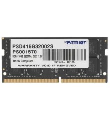 Модуль памяти для ноутбука SODIMM 16GB PC25600 DDR4 PSD416G32002S PATRIOT