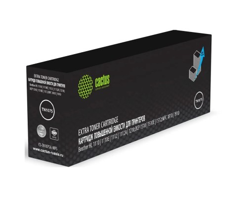 [расходные материалы] Картридж лазерный Cactus CS-TN1075A-MPS черный (2000стр.) для Brother HL-1110/1112/1510/1512/1810/1815