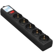PowerCube Фильтр-удлинитель 1.9м, 5 розеток,10А (SPG5-С2), черный графит