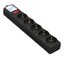 PowerCube Фильтр-удлинитель 5.0м, 5 розеток,10А (SPG5-С5), черный графит