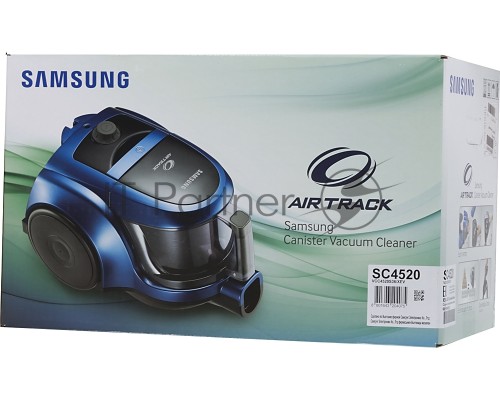 Пылесос Samsung VCC4520S36 синий/черный, 350/1600 Вт, уборка сухая, пылесборник контейнер 1.3 л