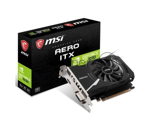 Видеокарта MSI PCIE16 GT1030 2GB GDDR4 GT 1030 AERO ITX 2GD4 OC