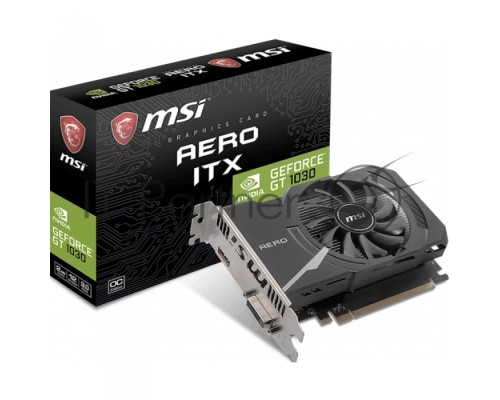 Видеокарта MSI PCIE16 GT1030 2GB GDDR4 GT 1030 AERO ITX 2GD4 OC