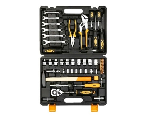 [Наборы инструмента] Универсальный набор инструмента для дома и авто в чемодане Deko DKMT63 (63 предмета) [065-0731]