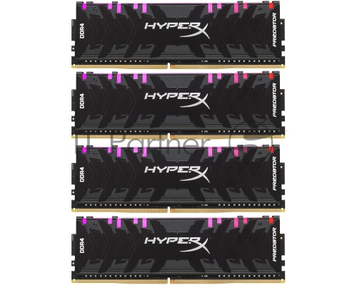Модуль памяти Kingston DIMM DDR4 32GB 2933MHz CL15 (Kit of 4) XMP HyperX Predator RGB