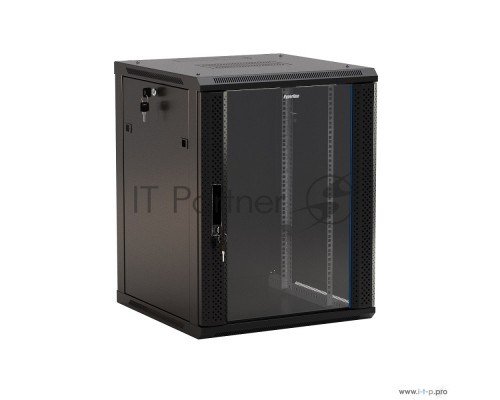 Шкаф настенный Hyperline TWB-1245-GP-RAL9004 19-дюймовый (19
