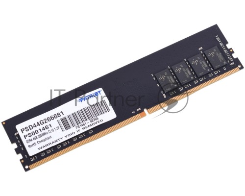 Оперативная память Patriot Memory 4GB DDR4 2666MHz PC21300 DIMMPSD44G266681 Оперативная память Patriot Memory 4GB DDR4 2666MHz PC21300 DIMMPSD44G266681