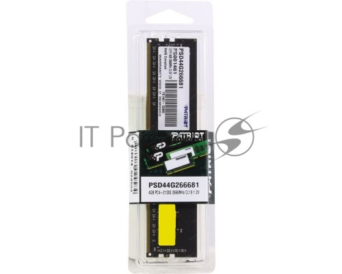 Оперативная память Patriot Memory 4GB DDR4 2666MHz PC21300 DIMMPSD44G266681 Оперативная память Patriot Memory 4GB DDR4 2666MHz PC21300 DIMMPSD44G266681